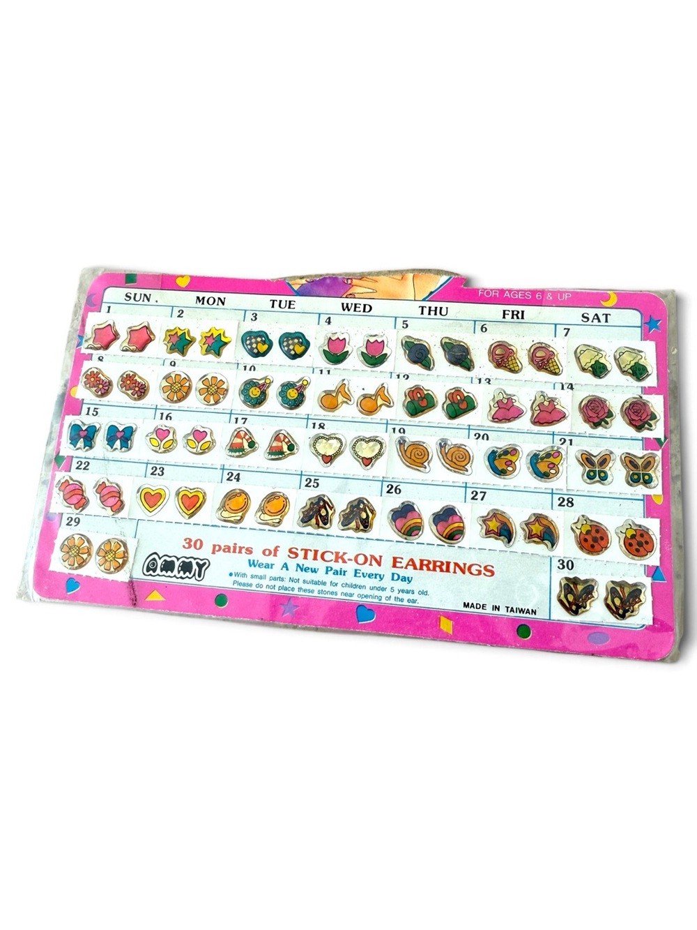 Original 90’s Stick-On Earrings Set